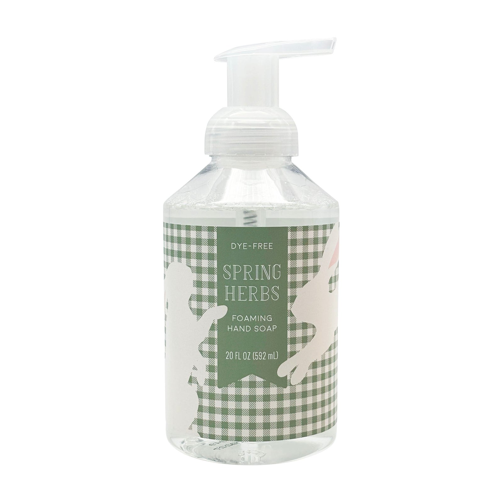 "Green Gingham" 20oz Spring Herbs Foaming Hand Soap