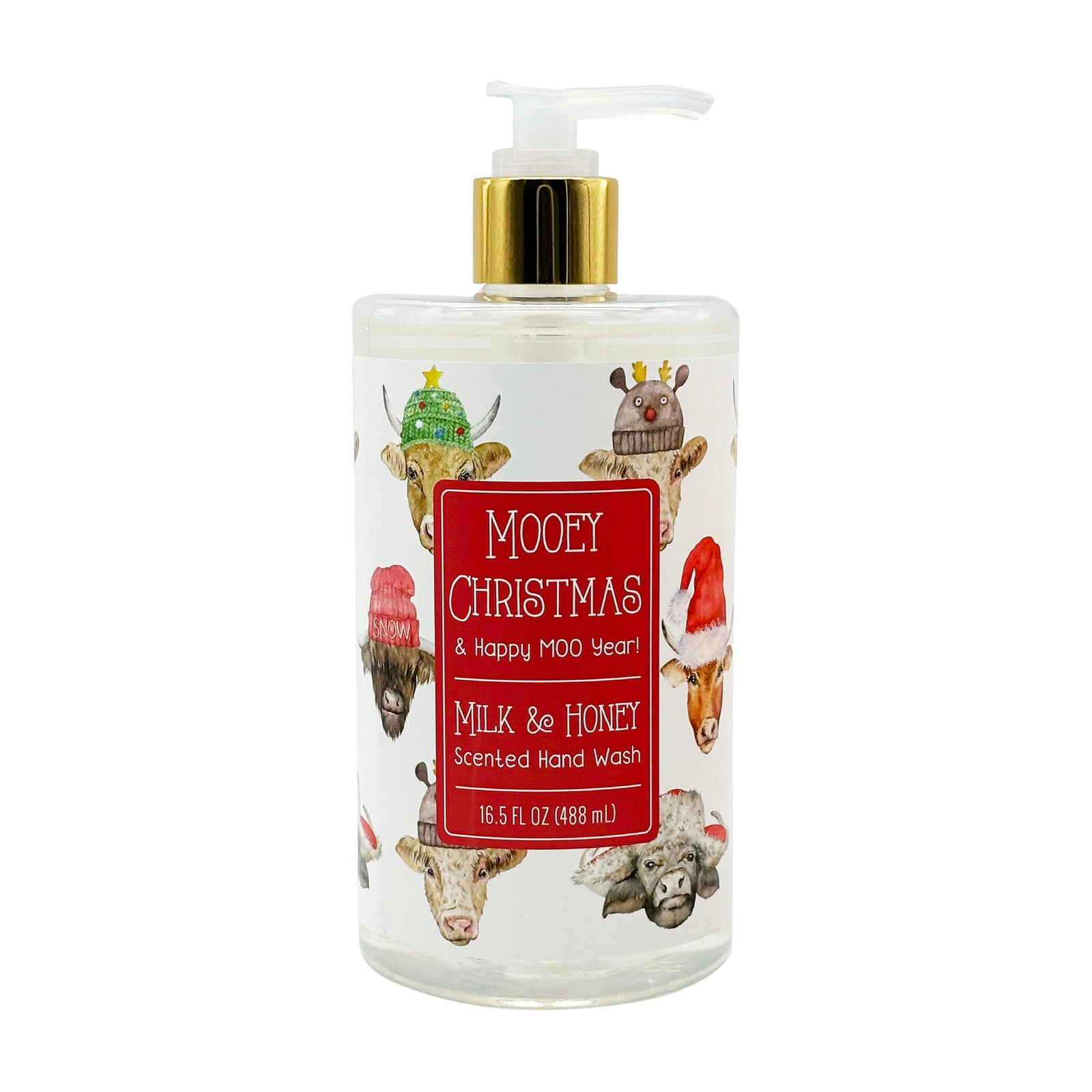 "Mooey Christmas" 16.5oz Milk & Honey Liquid Hand Soap