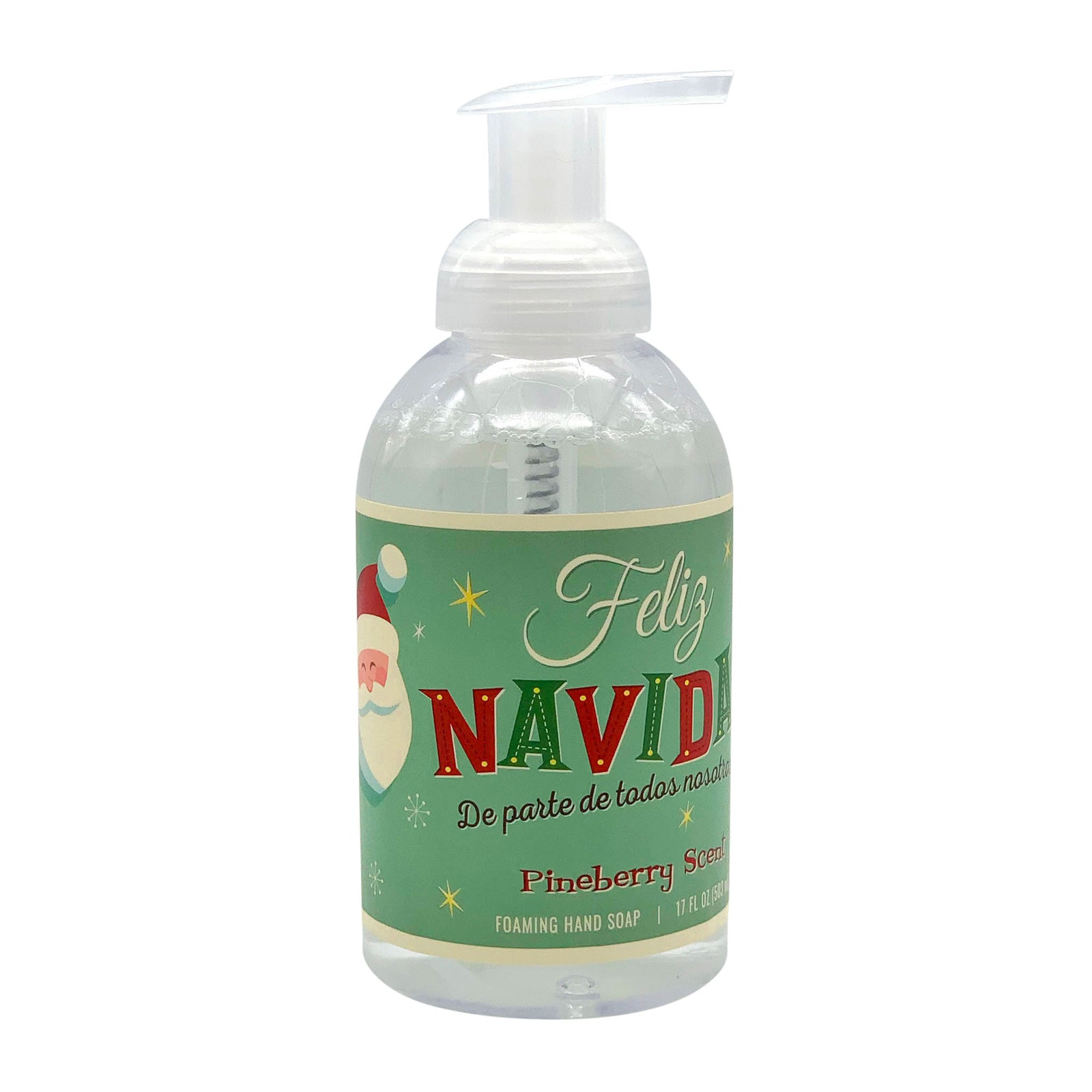 "Retro Feliz Navidad" 17oz Pineberry Foaming Hand Soap