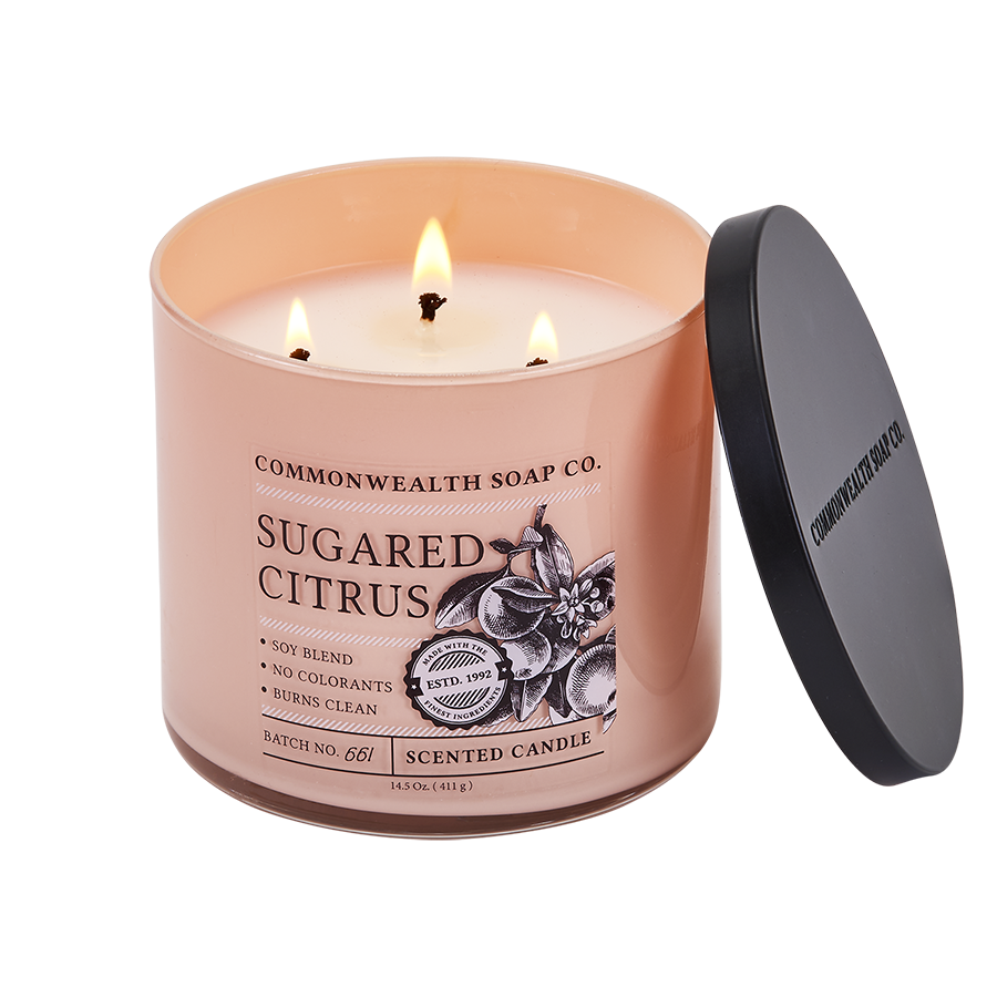Sugared Citrus 3-wick Soy Candle